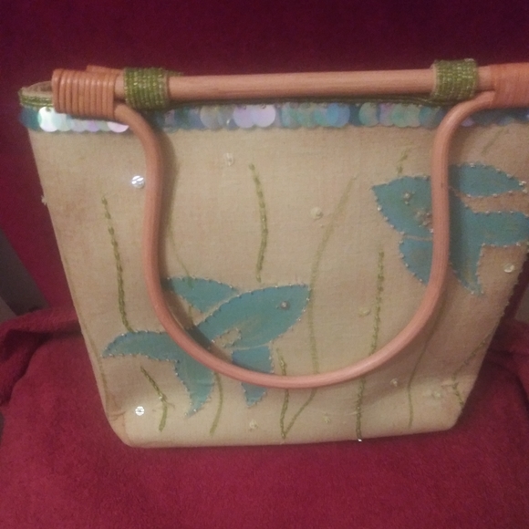 VINTAGE STUNNING SEQUENCE HANDBAG - Picture 5 of 5